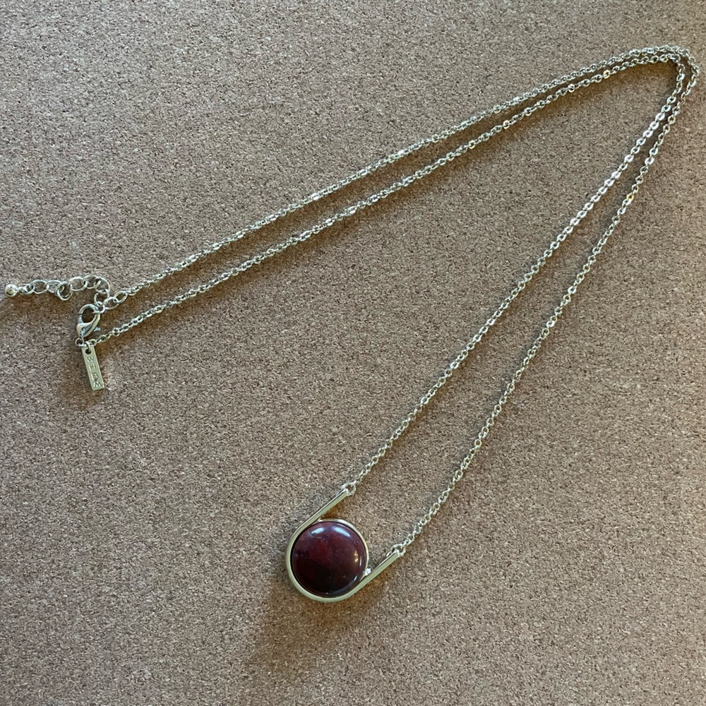 WHBM stone long necklace statement piece